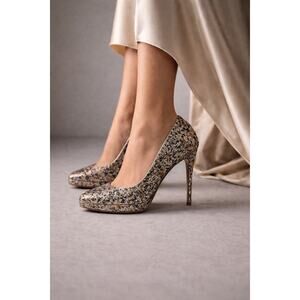 Nine West Metallic Platform Pumps Size 12 – 5” Stiletto Heel – Gold Bronze